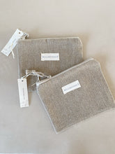 Load image into Gallery viewer, Petite pochette en deux couches de lin - millimetres.be